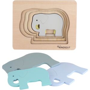 Kindsgut Tier-Puzzle Elefant hellblau unisex