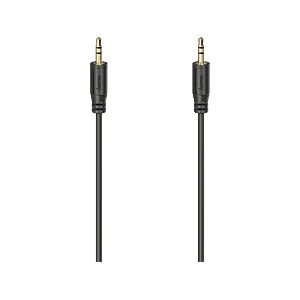 HAMA 200725 FLEXI-SLIM CABLE AUX3 M/M 0.75M - Klinkenkabel (Schwarz)