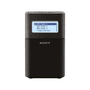 SONY XDR-V1BTDB - Tragbares Uhrenradio mit Bluetooth (DAB+, FM, Schwarz)