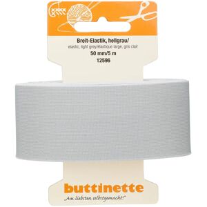 buttinette Gummiband Breit-Elastik, hellgrau, Breite: 50 mm, Länge: 5 m - Size: 5 m