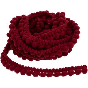 buttinette Pompon-Borte, bordeaux, 8 mm, 5 m - Size: 5 m