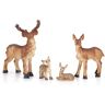 buttinette Hirsch-Familie, 2,5&ndash;6,5 cm, 4-teilig - Size: 2,5–6,5 cm