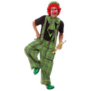 buttinette Clown-Latzhose und Riesenkrawatte, unisex, grün - Size: Gr. M
