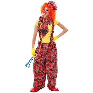 buttinette Clown-Latzhose und Riesenkrawatte, unisex, rot - Size: Gr. XL