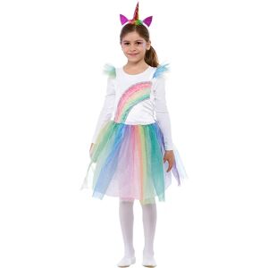 buttinette Einhorn-Kostüm Rainbow für Kinder - Size: Gr. 104/110