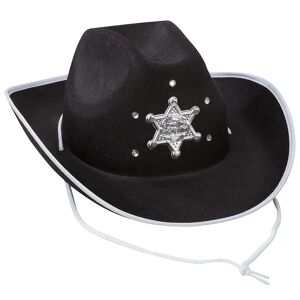 buttinette Kinder-Cowboyhut Sheriff, schwarz - Size: KW 55