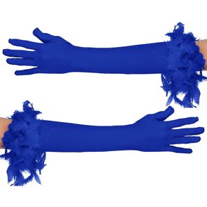 buttinette Handschuhe Glamour, royalblau - Size: 46 cm