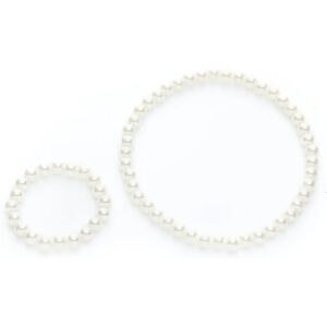 buttinette Schmuck-Set Perlen, creme - Size: 40 cm