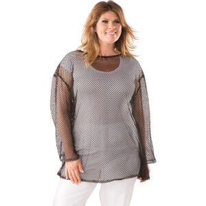 buttinette Netzshirt für Starke Frauen, schwarz - Size: Gr. 42–46