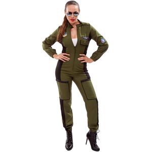 buttinette Overall Kampfflieger für Damen, olivgrün - Size: Gr. 44