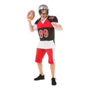 buttinette Footballer-Kostüm, rot/schwarz - Size: Gr. 52/54