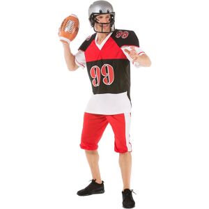 buttinette Footballer-Kostüm, rot/schwarz - Size: Gr. 60/62