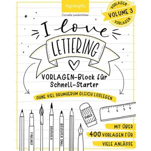 Édition Helmut Lingen Buch I love Lettering – Vorlagen - Size: 18 x 22,5 cm