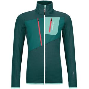 Ortovox Fleece Grid Jacket, Damen, dunkelgrün