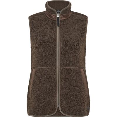 Didriksons Siv, Fleeceweste, Damen, dark mocha Didriksons Siv, Fleeceweste, Damen, dark mocha