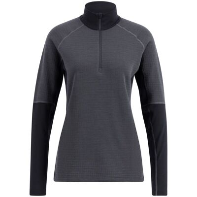 Lundhags Prime Merino Half Zip, Midlayer, Damen, Grau/Schwarz Lundhags Prime Merino Half Zip, Midlayer, Damen, Grau/Schwarz