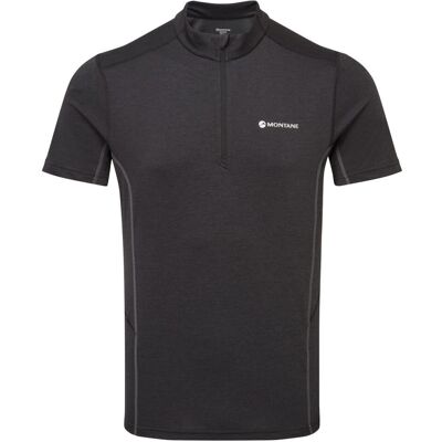 Montane Dart Zip T-Shirt, Herren, schwarz Montane Dart Zip T-Shirt, Herren, schwarz
