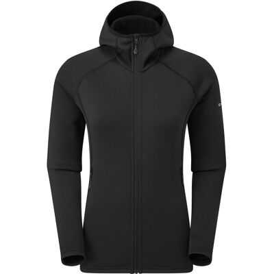 Montane F Fury Hoodie, Fleecejacke, Damen, schwarz Montane F Fury Hoodie, Fleecejacke, Damen, schwarz