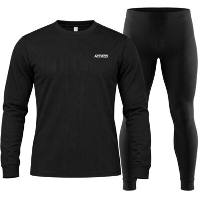 Accezzi Baselayer, Skiunterwäsche, Herren, schwarz Accezzi Baselayer, Skiunterwäsche, Herren, schwarz