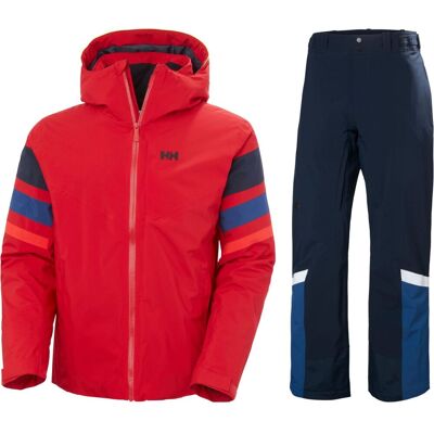 Helly Hansen Panoramic Ins Skiset, Herren, rot/blau Helly Hansen Panoramic Ins Skiset, Herren, rot/blau