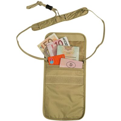 Tatonka Skin Folded Neck Pouch, Geldkatze, beige Tatonka Skin Folded Neck Pouch, Geldkatze, beige