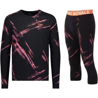 Mons Royale Cascade Merino Base Layer Long Sleeve Set, Herr, airbrush Mons Royale Cascade Merino Base Layer Long Sleeve Set, Herr, airbrush