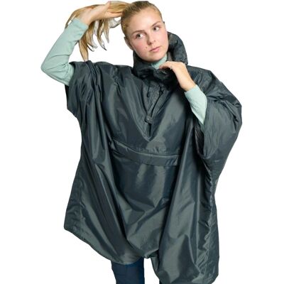 Helsport Pro Fjell Poncho Insulated, Dark Shadow / Ruby Red, M/L, Regenmantel, grau Helsport Pro Fjell Poncho Insulated, Dark Shadow / Ruby Red, M/L, Regenmantel, grau
