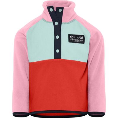 Didriksons Monte, Fleecepullover, Junior, rosa/hellblau/orange Didriksons Monte, Fleecepullover, Junior, rosa/hellblau/orange