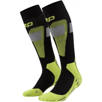CEP Ski Merino Socks Tall 3.0, Skisocken, Herren, schwarz/gelb CEP Ski Merino Socks Tall 3.0, Skisocken, Herren, schwarz/gelb