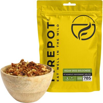 Firepot Vegane Orzo-Bolognese, gefriergetrocknete Nahrung, XL Firepot Vegane Orzo-Bolognese, gefriergetrocknete Nahrung, XL