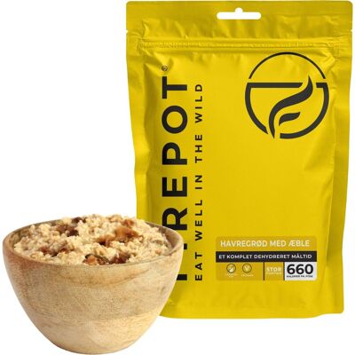 Firepot Haferbrei mit Apfel, gefriergetrocknete Nahrung, XL Firepot Haferbrei mit Apfel, gefriergetrocknete Nahrung, XL