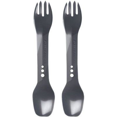 Lifeventure Ellipse Spork 2-Pack, Besteck, grau Lifeventure Ellipse Spork 2-Pack, Besteck, grau