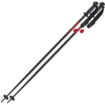 Komperdell Alpine Skistock mit Flachmann, Skistock, schwarz/rot Komperdell Alpine Skistock mit Flachmann, Skistock, schwarz/rot