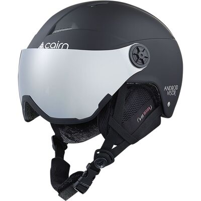 Cairn Android Visor, Skihelm mit Visier, Junior, schwarz Cairn Android Visor, Skihelm mit Visier, Junior, schwarz