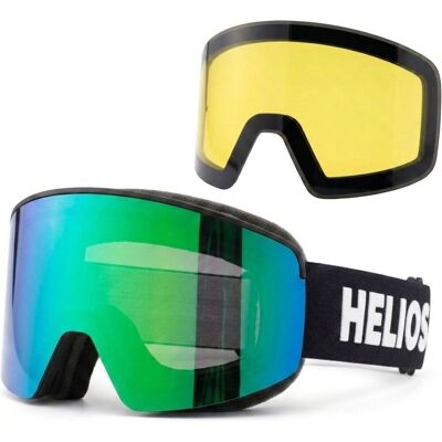 Helios View Magnet, Skibrillen, schwarz/grün Helios View Magnet, Skibrillen, schwarz/grün
