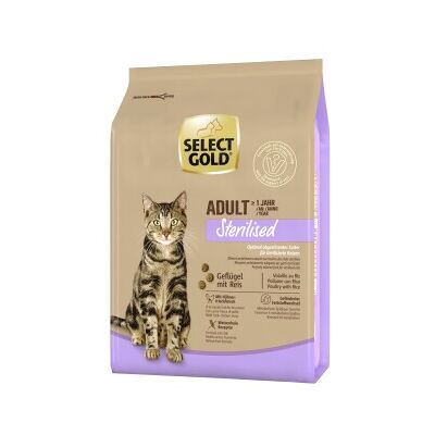 SELECT GOLD Katzenernährung für sterilisierten Erwachsenen - Huhn & Reis SELECT GOLD Katzenernährung für sterilisierten Erwachsenen - Huhn & Reis