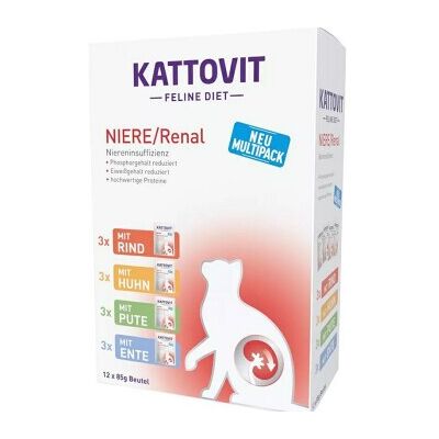 KATTOVIT Feline Diet Nassfutter Katze Niere/Renal Multipack in Sauce 12x85 g KATTOVIT Feline Diet Nassfutter Katze Niere/Renal Multipack in Sauce 12x85 g