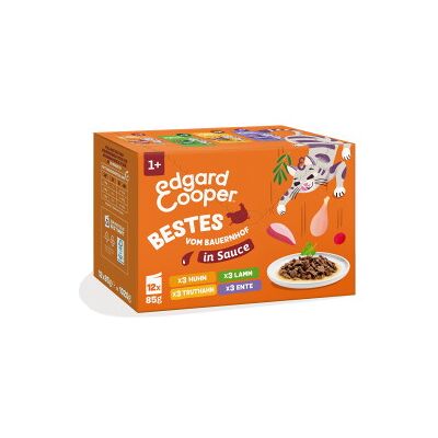 Edgard & Cooper Fleischhäppchen in Sosse im Multipack, 12 x 85 g Edgard & Cooper Fleischhäppchen in Sosse im Multipack, 12 x 85 g