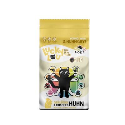 Lucky Lou Trockenfutter für Katzenkinder, Food Code, Geflügel & Huhn 9 kg Lucky Lou Trockenfutter für Katzenkinder, Food Code, Geflügel & Huhn 9 kg