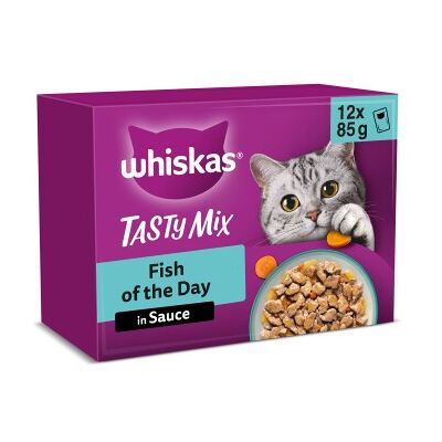 Whiskas Tasty Mix Multipack Fish of the Day in Sauce 12 x 85g Whiskas Tasty Mix Multipack Fish of the Day in Sauce 12 x 85g