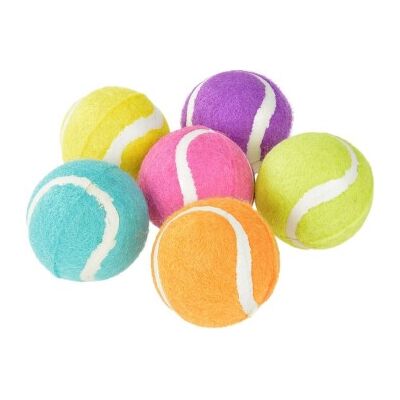 AniOne Set aus 6 bunten Tennisbällen - Tennisbälle AniOne Set aus 6 bunten Tennisbällen - Tennisbälle