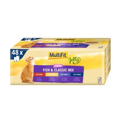 MULTIFIT Junior Jelly Mix 48x100G - Katzenfutter MULTIFIT Junior Jelly Mix 48x100G - Katzenfutter