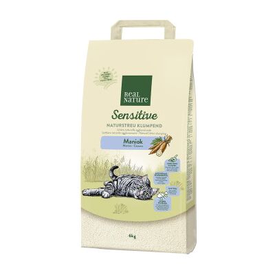 REAL NATURE Naturstreu klumpend Sensitive Maniok 6 kg REAL NATURE Naturstreu klumpend Sensitive Maniok 6 kg