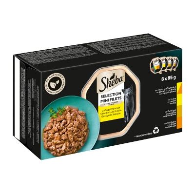 Sheba Selection Mini Filets Nassfutter Katze Adult, Mixpaket, Geflügel Variation, in Sauce 8x85 g Sheba Selection Mini Filets Nassfutter Katze Adult, Mixpaket, Geflügel Variation, in Sauce 8x85 g