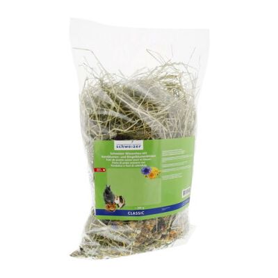 Schweizer Wiesenheu mit Kornblumen und Ringelblumen 300g Schweizer Wiesenheu mit Kornblumen und Ringelblumen 300g