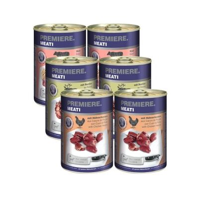 PREMIERE Meati - Natürliches Fleisch Hundefutter - 6 x 400g Mischpakete PREMIERE Meati - Natürliches Fleisch Hundefutter - 6 x 400g Mischpakete
