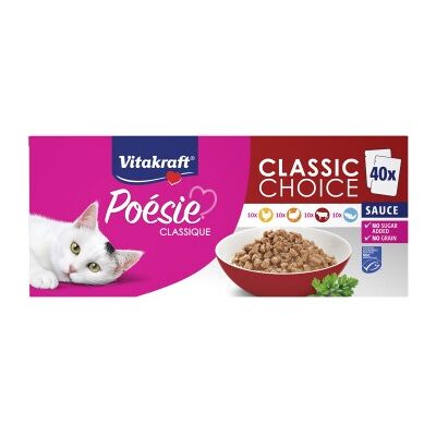 Vitakraft Nassfutter Katze, Adult, Poesie Classique MSC, Big Pack, 40x85 g Vitakraft Nassfutter Katze, Adult, Poesie Classique MSC, Big Pack, 40x85 g