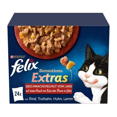 Felix Katzenfutter - Sortenpaket mit Fisch, Fleisch und Mix-Geschmacks - 48 x 85g Felix Katzenfutter - Sortenpaket mit Fisch, Fleisch und Mix-Geschmacks - 48 x 85g