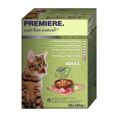 Premiere Katzenfutter - Deluxe Ragout Multipack 12x100G Premiere Katzenfutter - Deluxe Ragout Multipack 12x100G