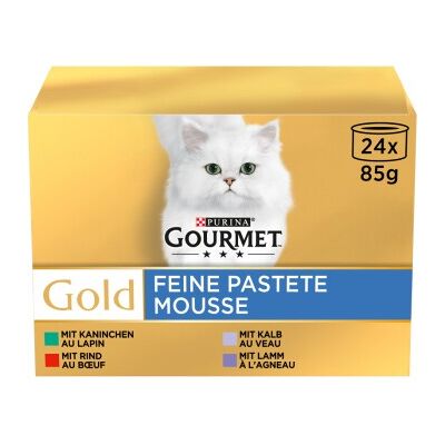 GOURMET Gold Feine Pastete Kaninchen, Rind, Kalb, Lamm 24x85g Stk. GOURMET Gold Feine Pastete Kaninchen, Rind, Kalb, Lamm 24x85g Stk.